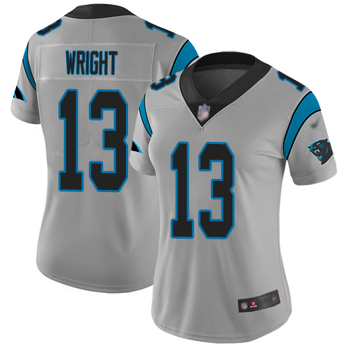 Carolina Panthers Limited Silver Women Jarius Wright Jersey NFL Football #13 Inverted Legend->youth nfl jersey->Youth Jersey